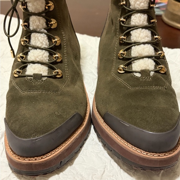 Franco Sarto Women's Olive Suede Lace-Up Boots, size 11, EUC - Picture 11 of 13